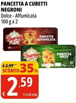 Tigros Pancetta a cubetti NEGRONI offerta