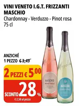 Tigros Vini veneto i.G.T. frizzanti MASCHIO offerta