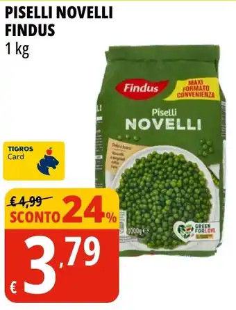 Tigros Piselli novelli FINDUS offerta
