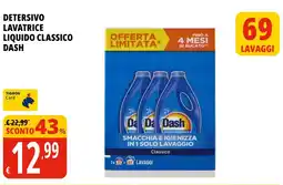 Tigros Detersivo lavatrice liquido classico DASH offerta
