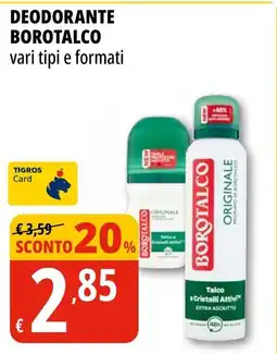 Tigros Deodorante BOROTALCO offerta