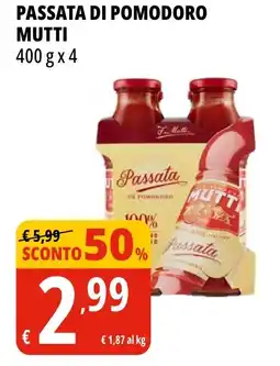 Tigros Passata di pomodoro MUTTI offerta