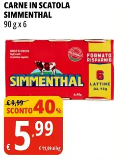 Tigros Carne in scatola SIMMENTHAL offerta