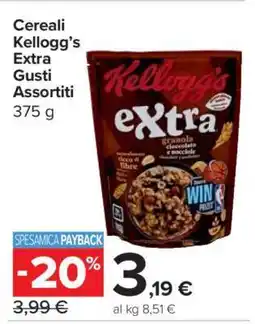 Carrefour Cereali Kellogg’s Extra Gusti Assortiti offerta