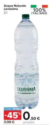 Carrefour Acqua Naturale Levissima offerta