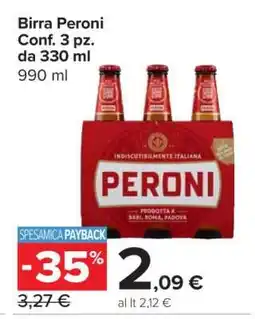 Carrefour Birra Peroni offerta