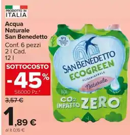Carrefour Acqua Naturale San Benedetto offerta