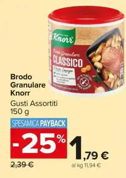 Carrefour BRODO GRANULARE KNORR offerta