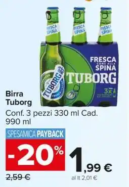 Carrefour Birra Tuborg offerta