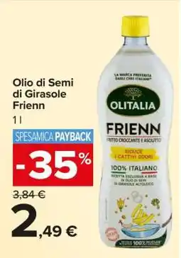 Carrefour Olio di Semi di Girasole Frienn offerta