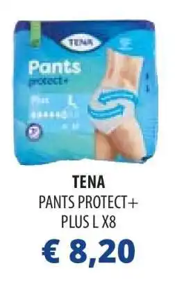 Acqua & Sapone TENA PANTS PROTECT+ PLUS L X8 offerta