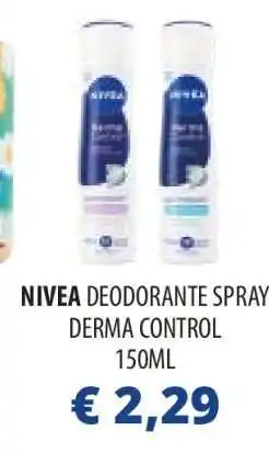 Acqua & Sapone NIVEA DEODORANTE SPRAY DERMA CONTROL offerta