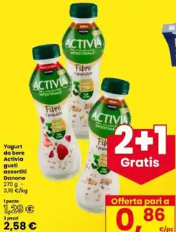 Interspar Yogurt da bere Activia gusti assortiti Danone offerta