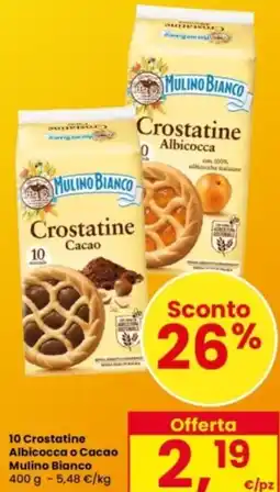 Interspar 10 Crostatine Albicocca o Cacao Mulino Bianco offerta