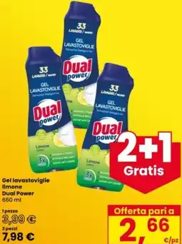 Interspar Gel lavastoviglie limone Dual Power offerta
