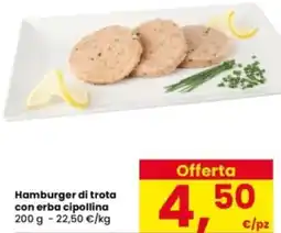 Interspar Hamburger di trota con erba cipollina offerta