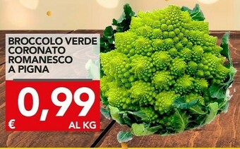 Broccolo verde coronato romanesco a pigna