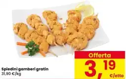 Interspar Spiedini gamberi gratin offerta
