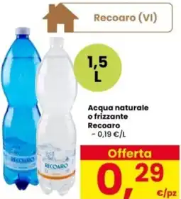 Interspar Acqua naturale o frizzante Recoaro offerta