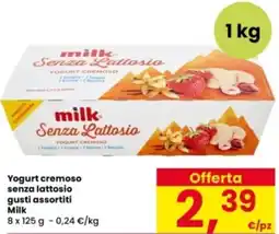 Interspar Yogurt cremoso senza lattosio gusti assortiti Milk offerta