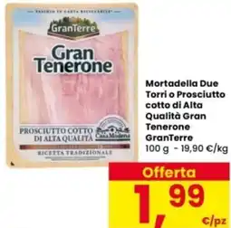 Interspar Mortadella Due Torri o Prosciutto cotto di Alta Qualità Gran Tenerone GranTerre offerta