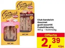Interspar Club Sandwich Gourmet gusti assortiti Fratelli Beretta offerta