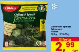 Interspar Ciuffetti di spinaci Primavera Findus offerta