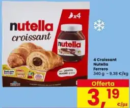 Interspar 4 Croissant Nutella Ferrero offerta
