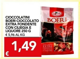 TuoDi Cioccolatini boeri cioccolato extra fondente con ciliegia e liquore offerta
