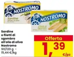 Interspar Sardine o filetti di sgombro all'olio di oliva Nostromo offerta