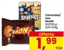 Interspar 3 Smarties/Lion Nestlè offerta