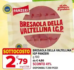 Iperal Bresaola della valtellina igp PANZERI offerta