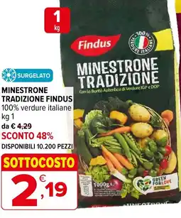 Iperal Minestrone tradizione FINDUS offerta
