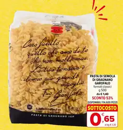 Iperal Pasta di semola di gragnano GAROFALO offerta