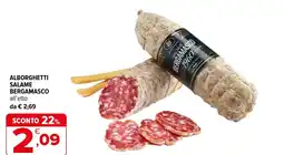Iperal Alborghetti salame BERGAMASCO offerta