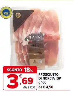 Iperal Prosciutto di norcia IGP offerta