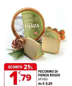 Iperal Pecorino di pienza rosso offerta