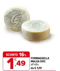 Iperal Formaggella malga doc offerta