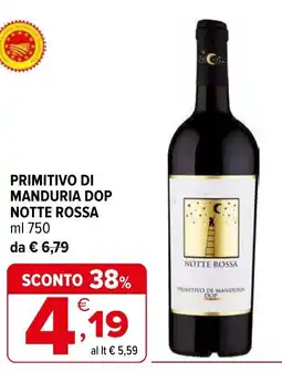 Iperal Primitivo di manduria dop NOTTE ROSSA offerta