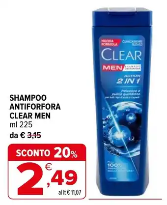 Iperal Shampoo antiforfora CLEAR MEN offerta