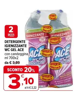 Iperal Detergente igienizzante wc gel ACE offerta