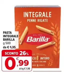 Iperal Pasta integrale BARILLA offerta