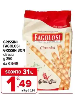 Iperal Grissini fagolosi GRISSIN BON offerta