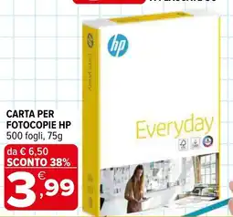 Iperal Carta per fotocopie HP offerta