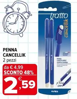 Iperal Penna CANCELLIK 2 pezzi offerta