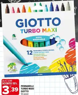Iperal Pennarelli turbo maxi GIOTTO offerta