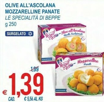 MD Discount Olive all'ascolana mozzarelline panate 250 g offerta