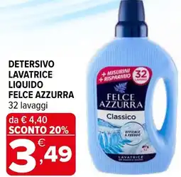 Iperal Detersivo lavatrice liquido FELCE AZZURRA offerta