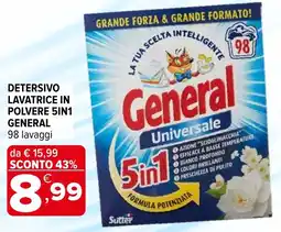 Iperal Detersivo lavatrice in polvere 5in1 GENERAL offerta