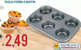 MD Discount Teglia forma 6 muffin offerta